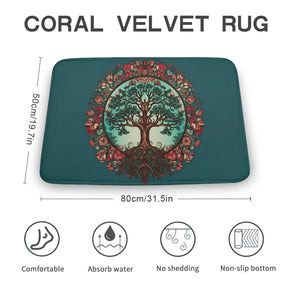 Tree Coral Velvet Rug