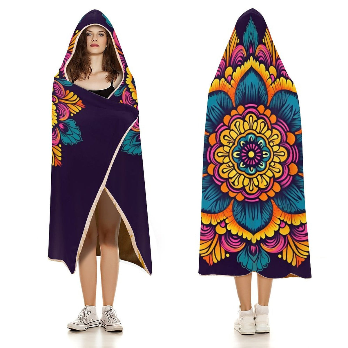 Flower Hooded Blanket