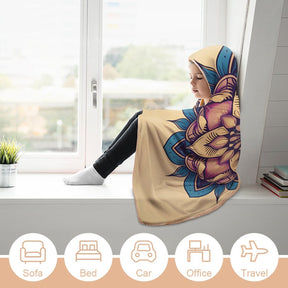 Lotus Hooded Blanket