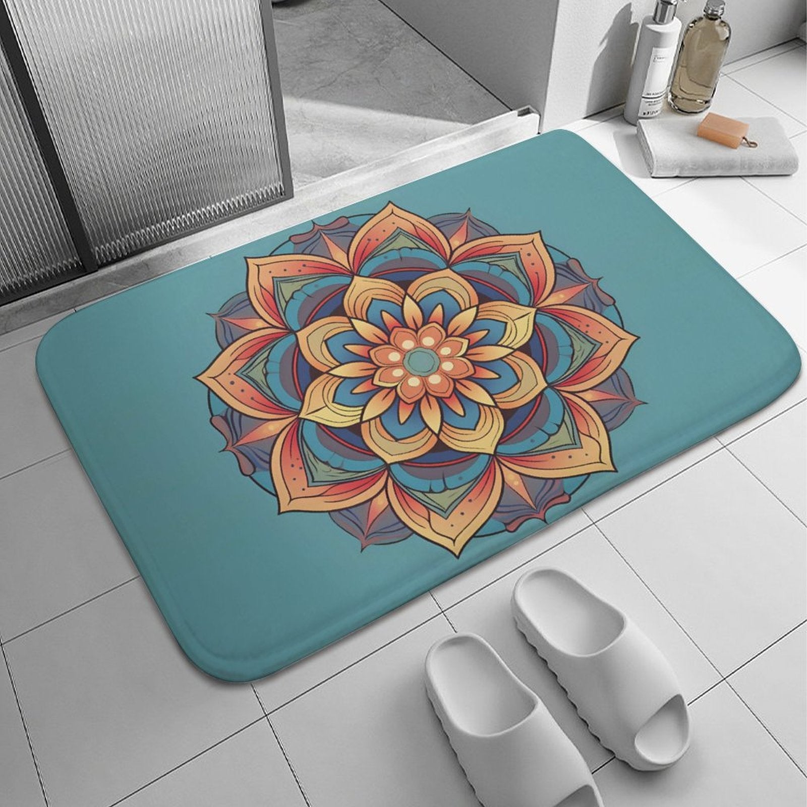 Lotus Coral Velvet Rug