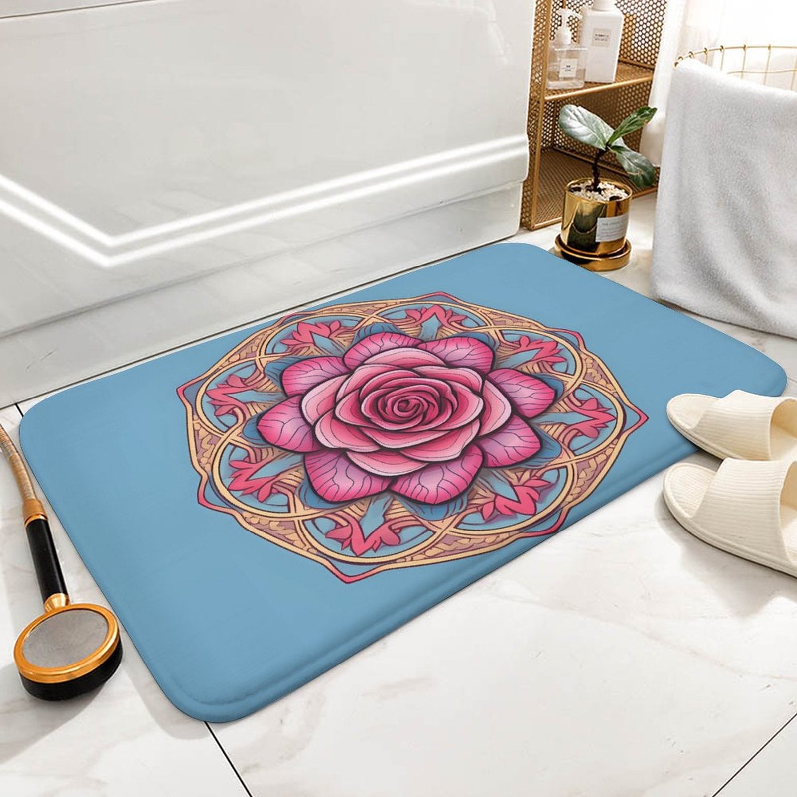 Rose Coral Velvet Rug