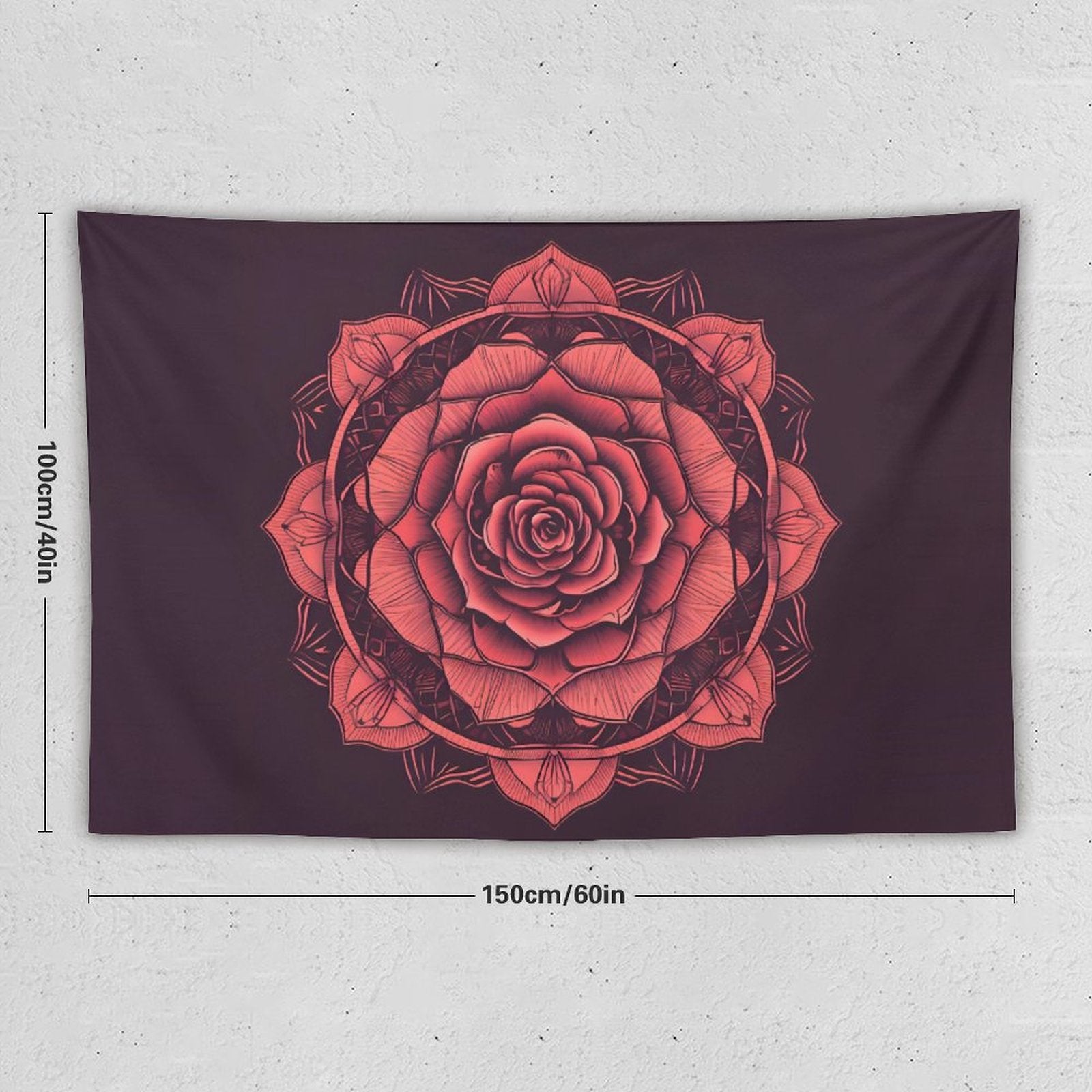 Tapiz de pared de rosas