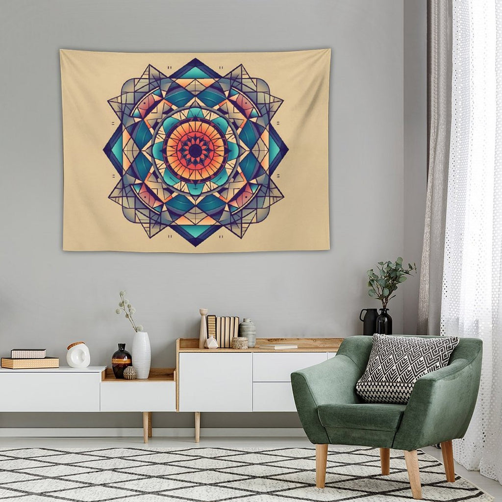 Tapiz geométrico de pared
