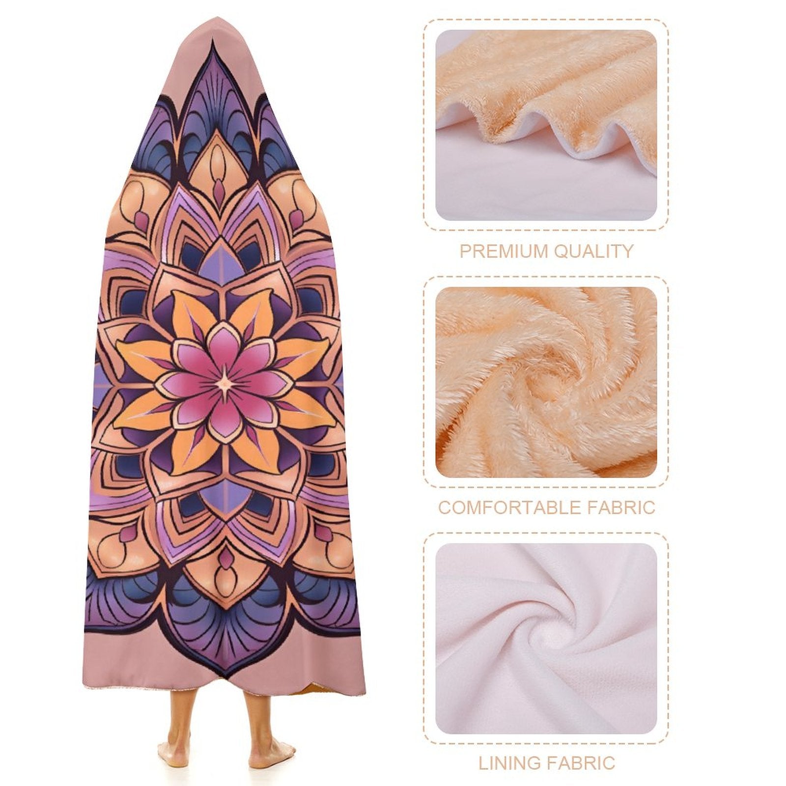 Lotus Hooded Blanket