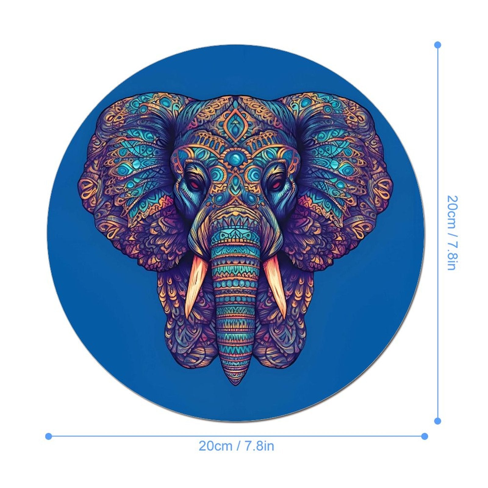 Elephant Round Mouse Pad