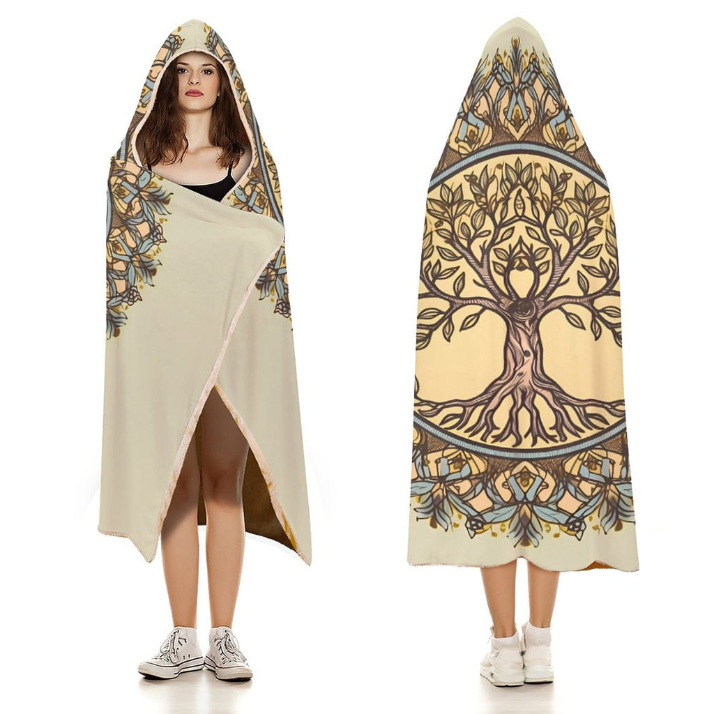 Manta con capucha de árbol