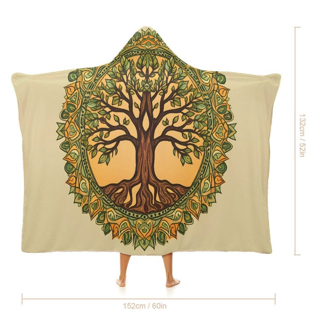Manta con capucha de árbol
