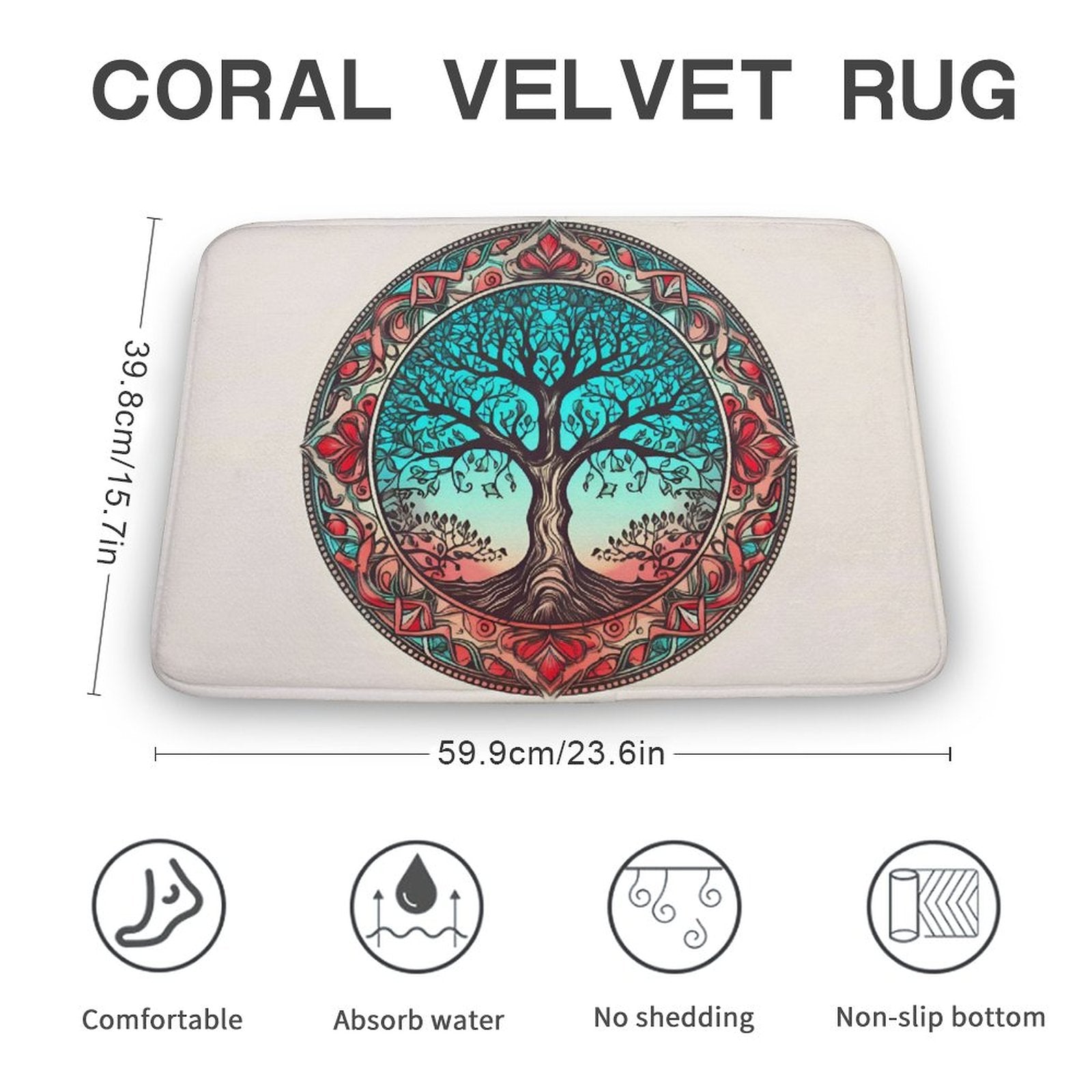 Tree Coral Velvet Rug