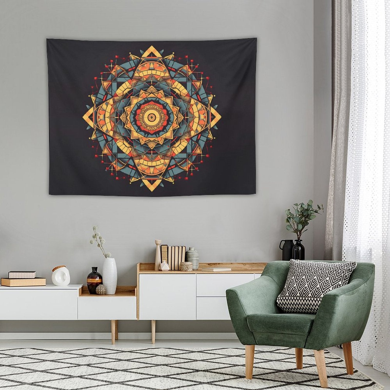 Geometric Wall Tapestry