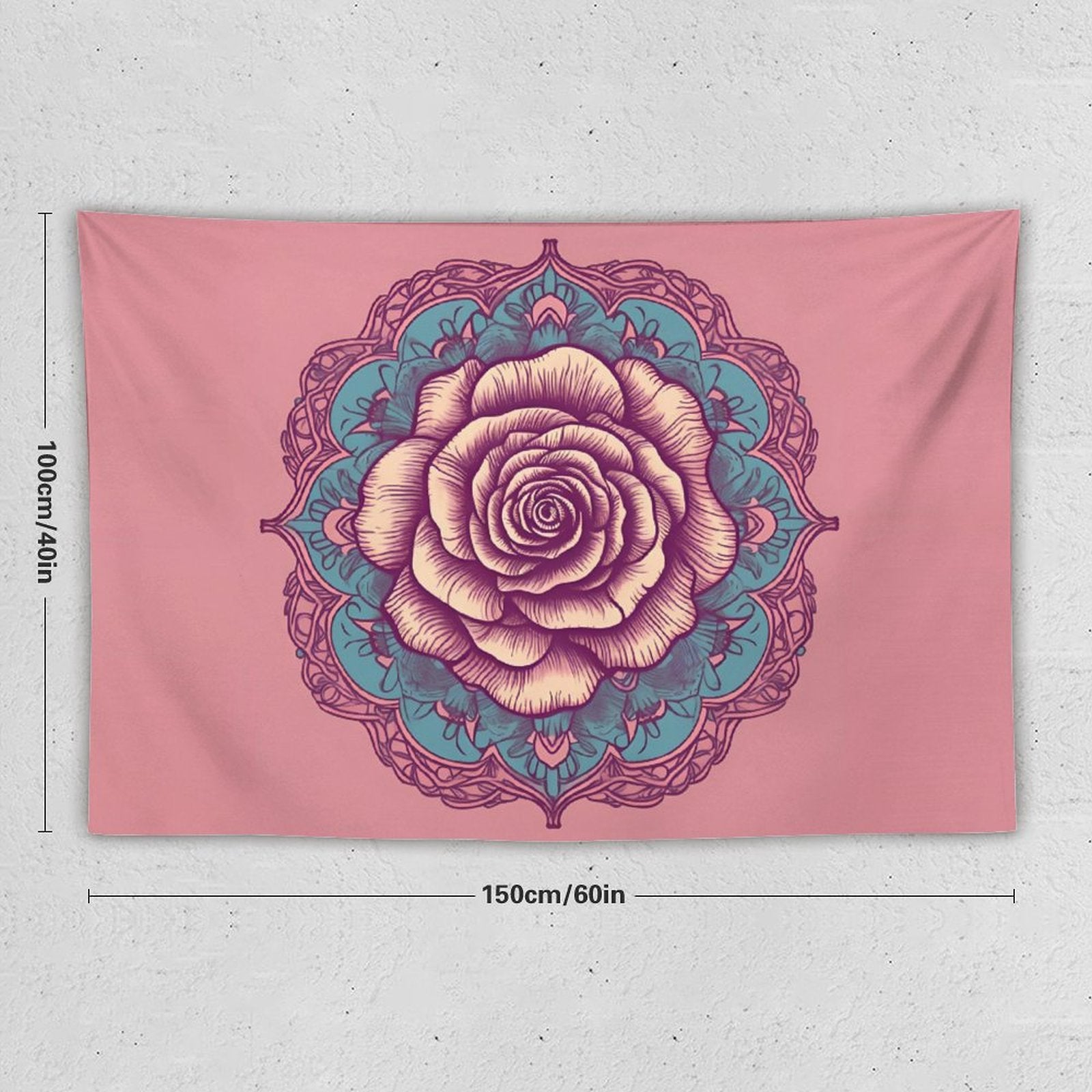 Tapiz de pared de rosas