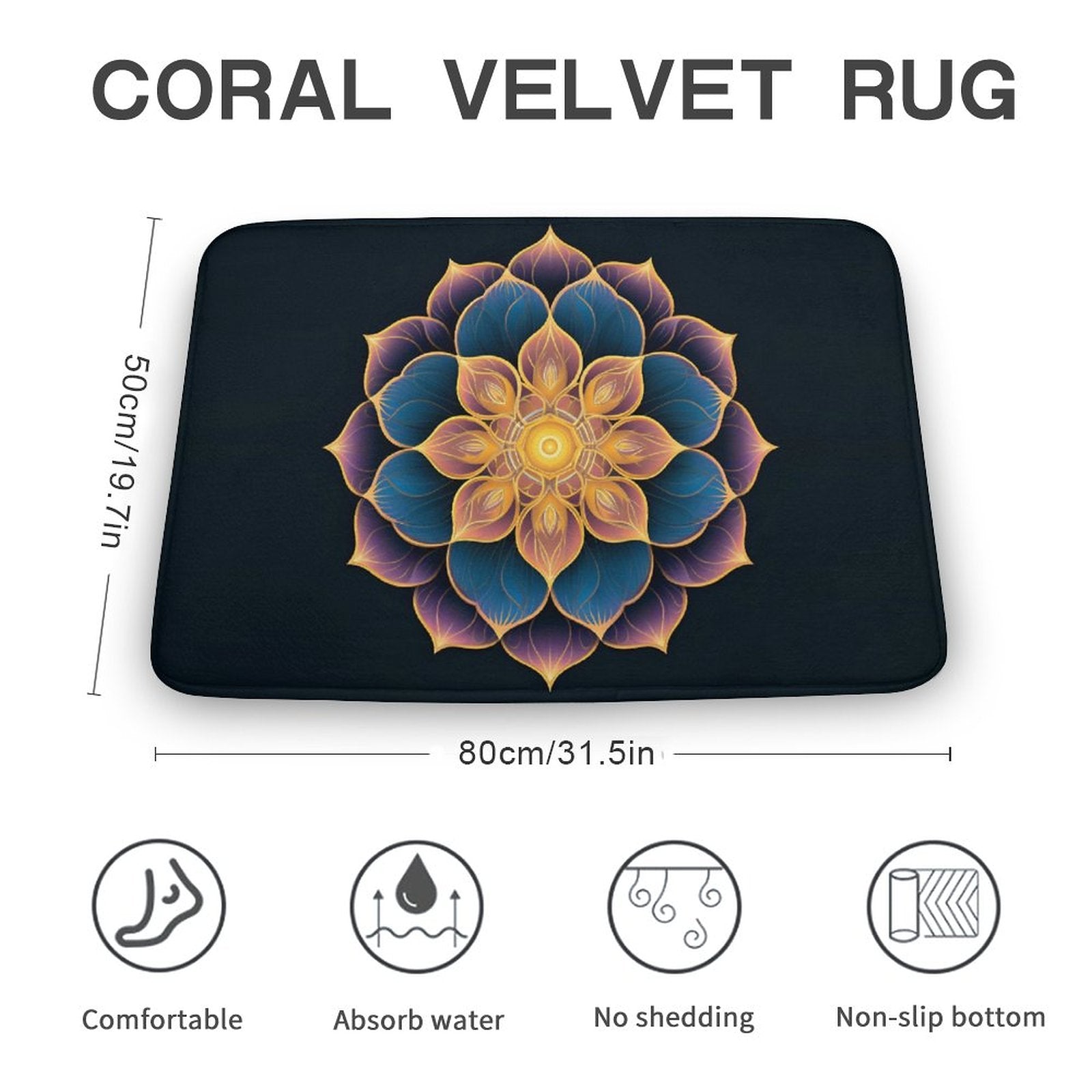 Lotus Coral Velvet Rug