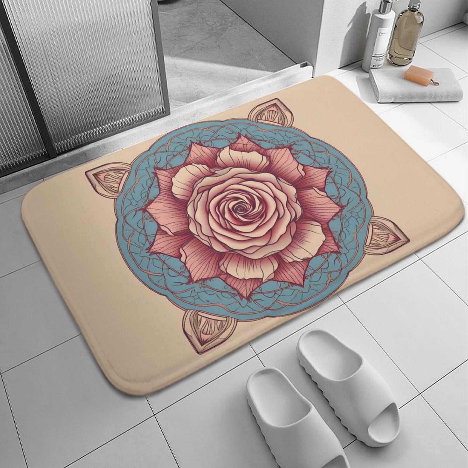 Rose Coral Velvet Rug