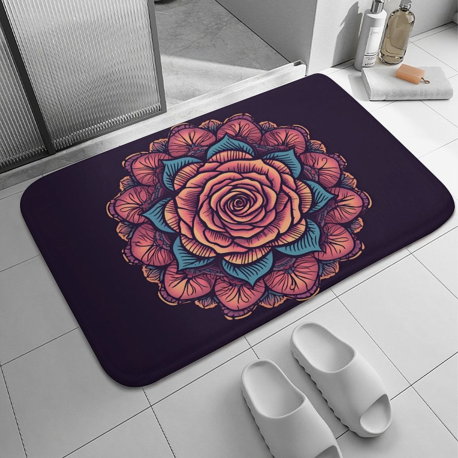 Rose Coral Velvet Rug