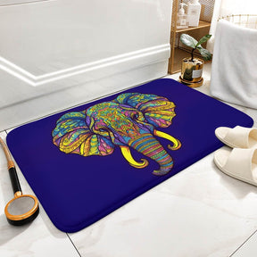 Elephant Coral Velvet Rug