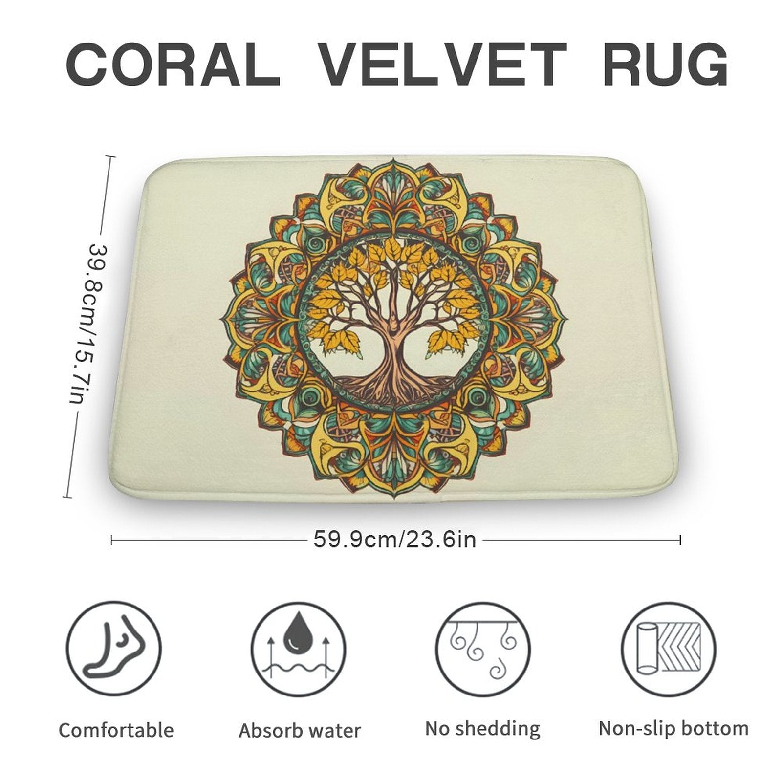 Tree Coral Velvet Rug