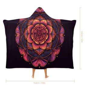 Rose Hooded Blanket