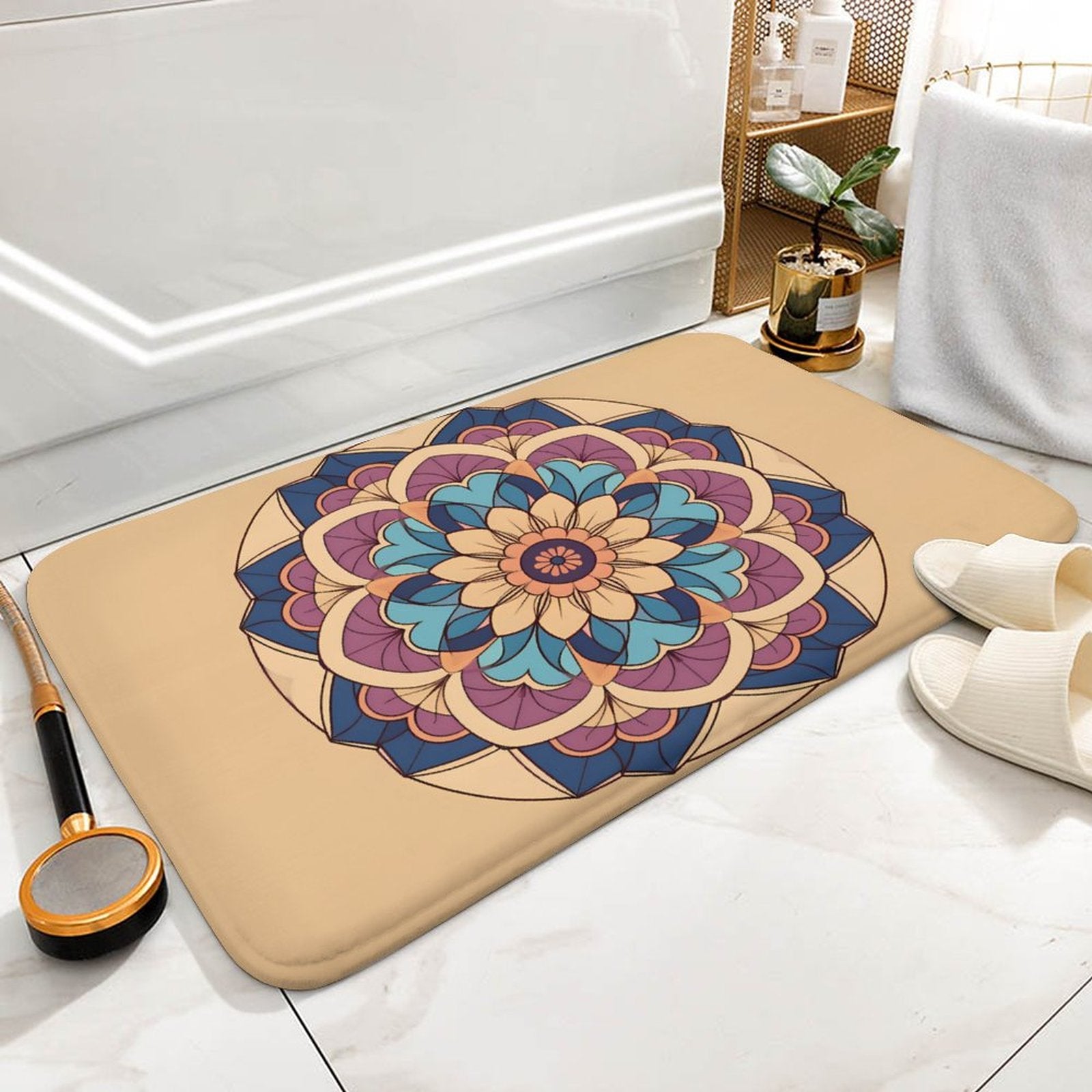 Lotus Coral Velvet Rug