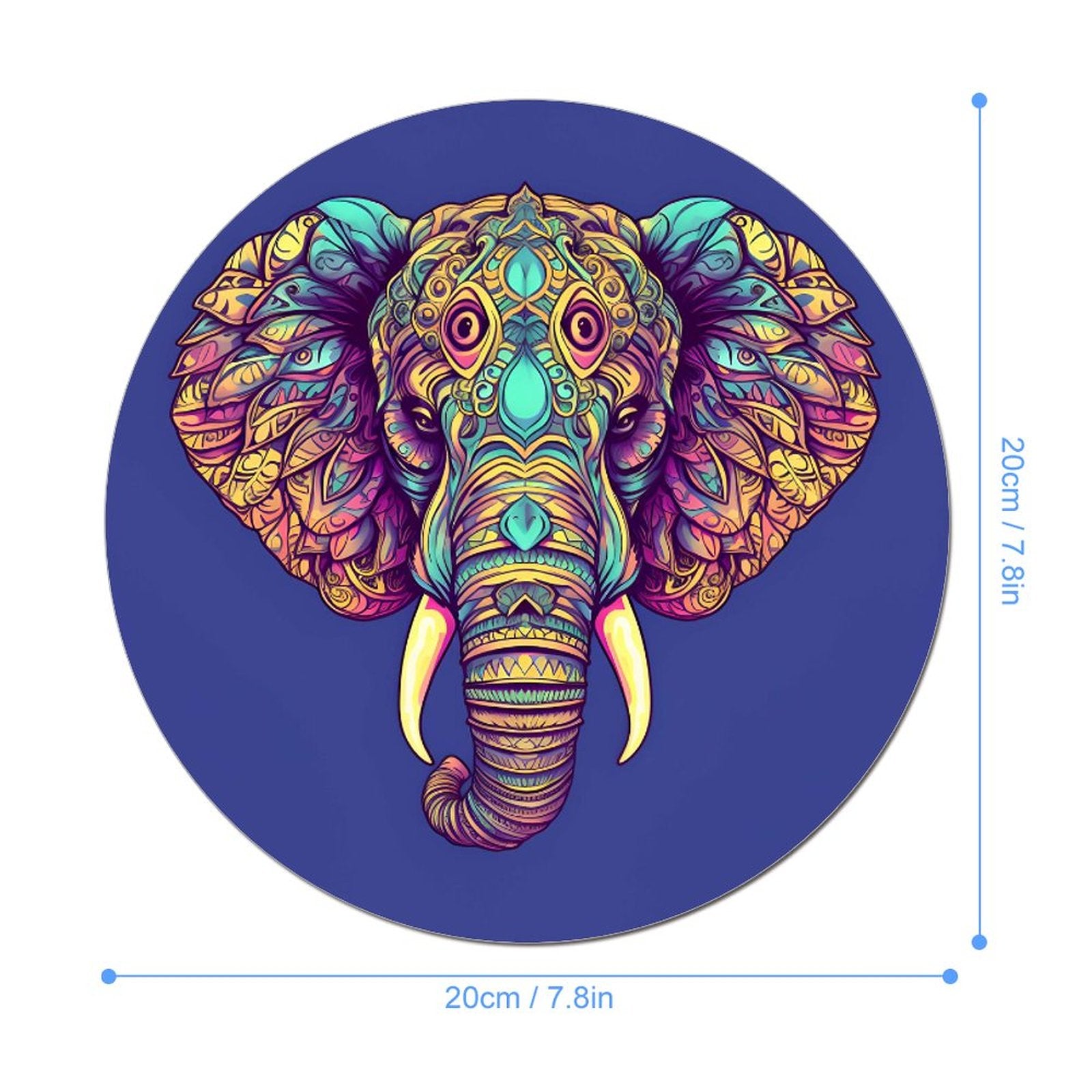 Elephant Round Mouse Pad