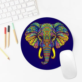 Elephant Round Mouse Pad