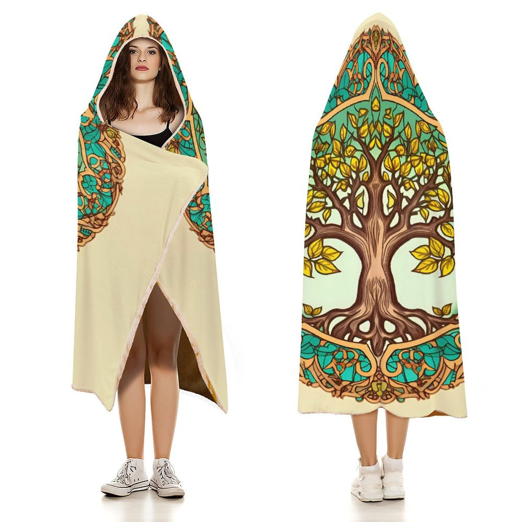 Manta con capucha de árbol