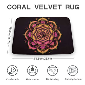 Rose Coral Velvet Rug