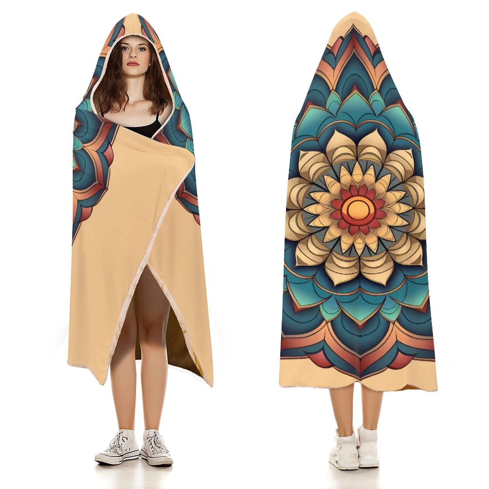 Lotus Hooded Blanket