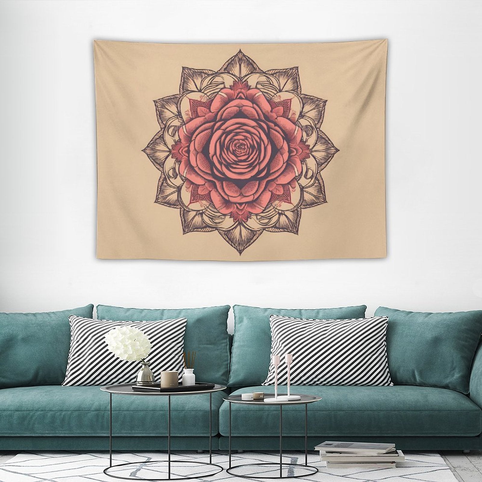 Tapiz de pared de rosas