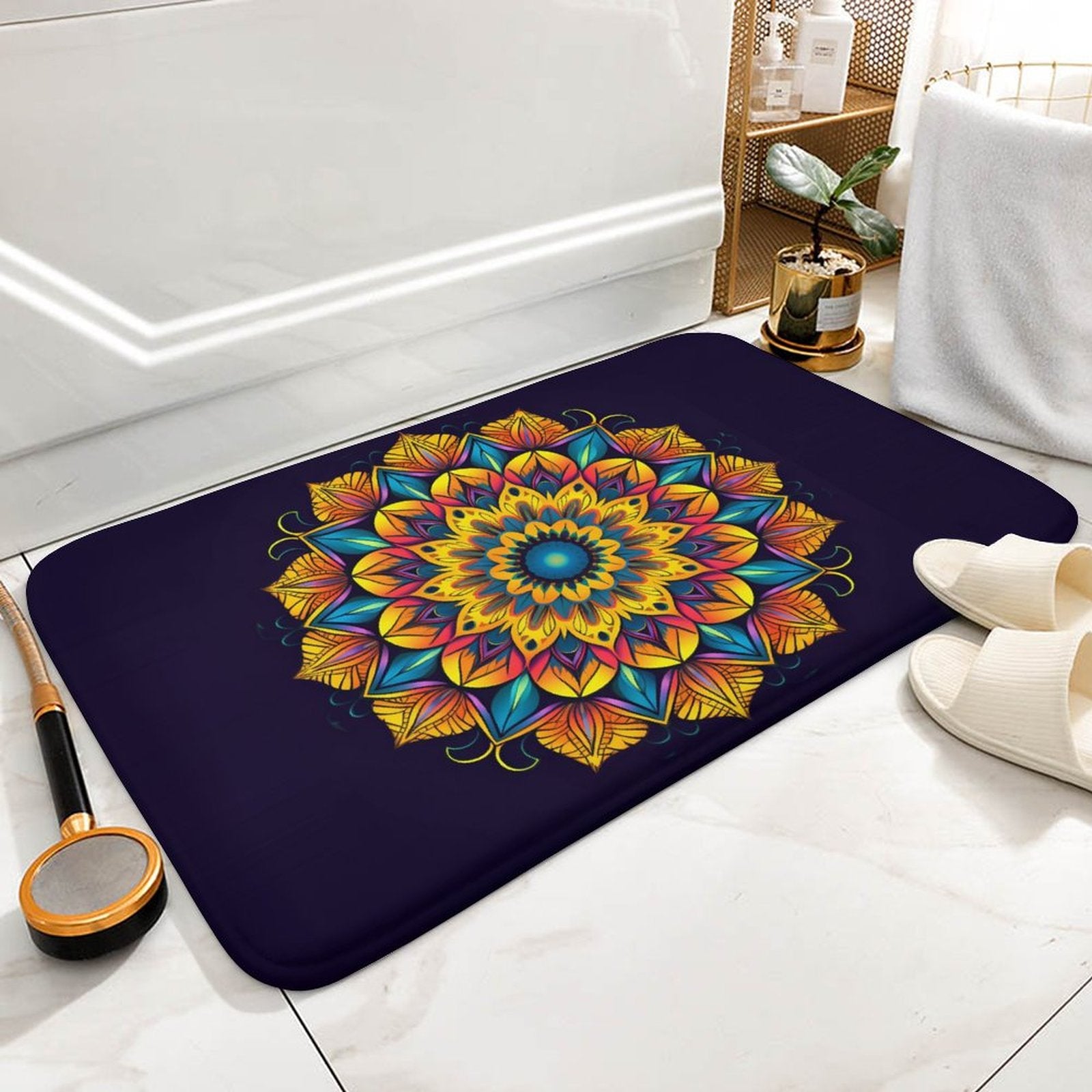 Sunflower Coral Velvet Rug