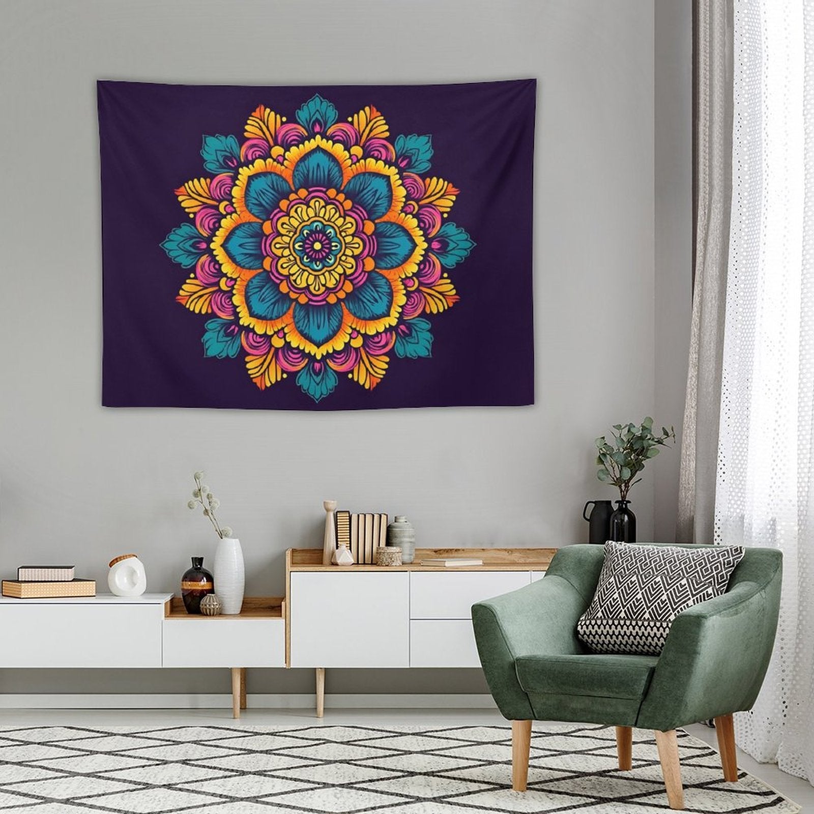 Tapiz de pared de flores