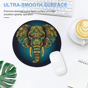 Elephant Round Mouse Pad