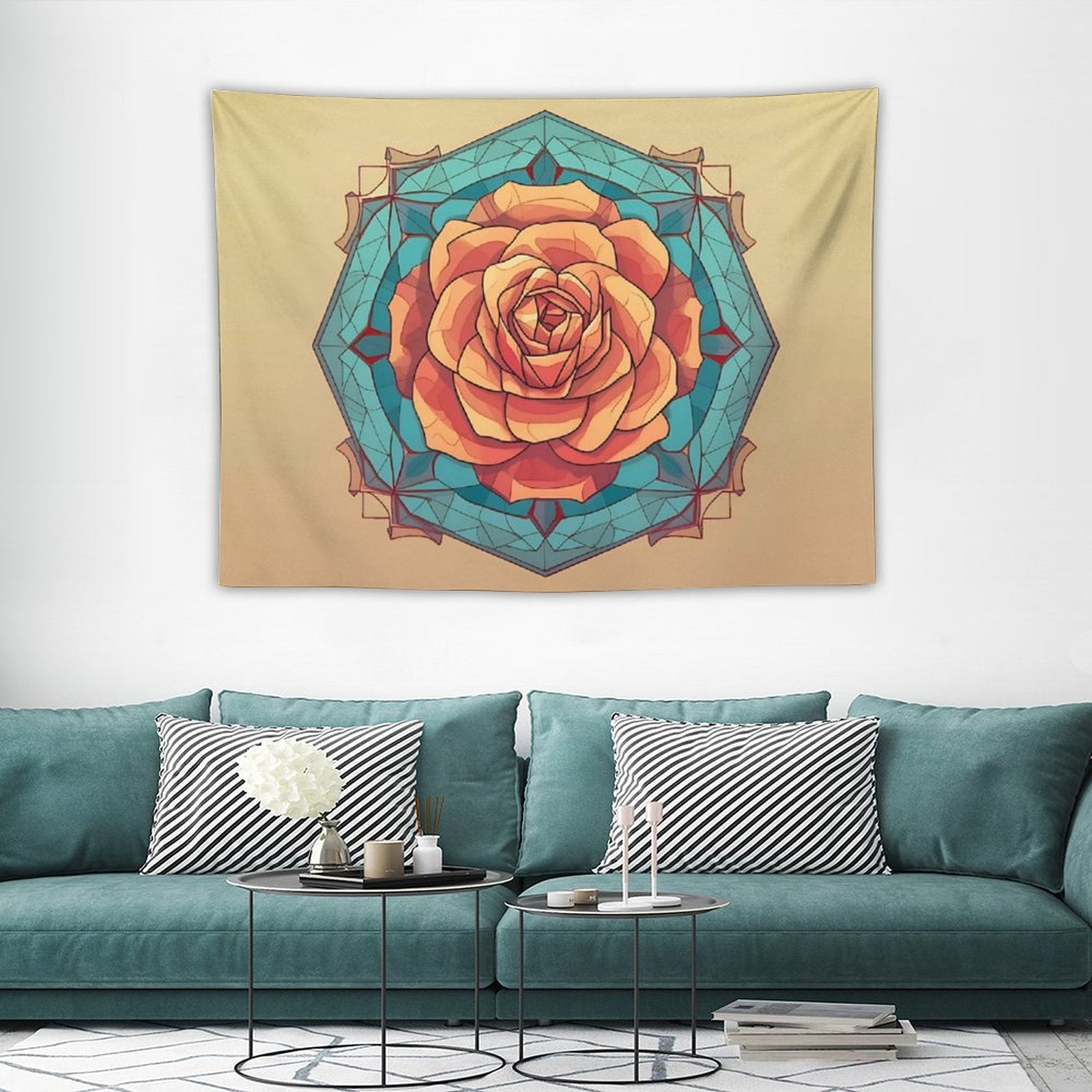 Tapiz de pared de rosas