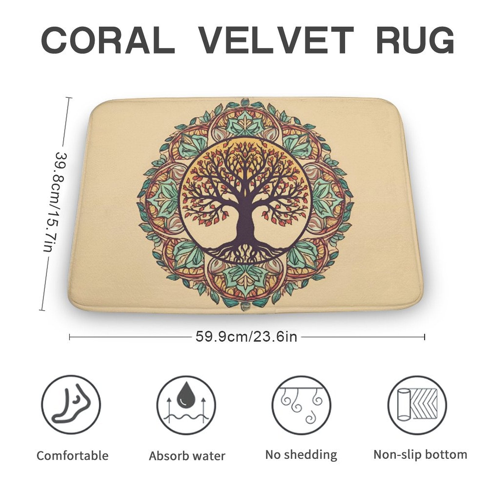 Tree Coral Velvet Rug