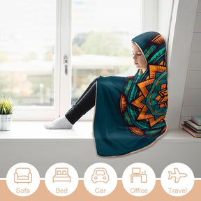 Geometric Hooded Blanket