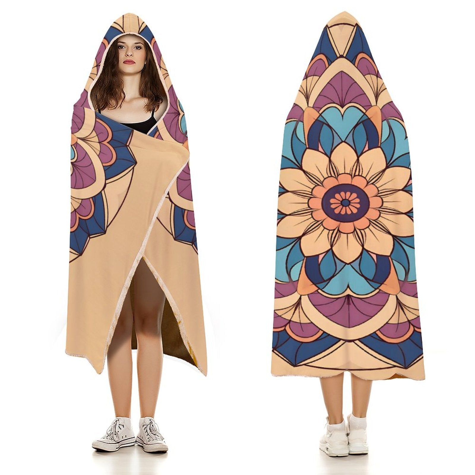 Lotus Hooded Blanket