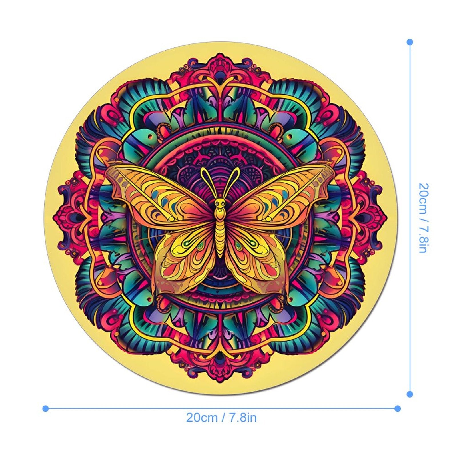 Butterfly Round Mouse Pad