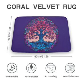 Tree Coral Velvet Rug