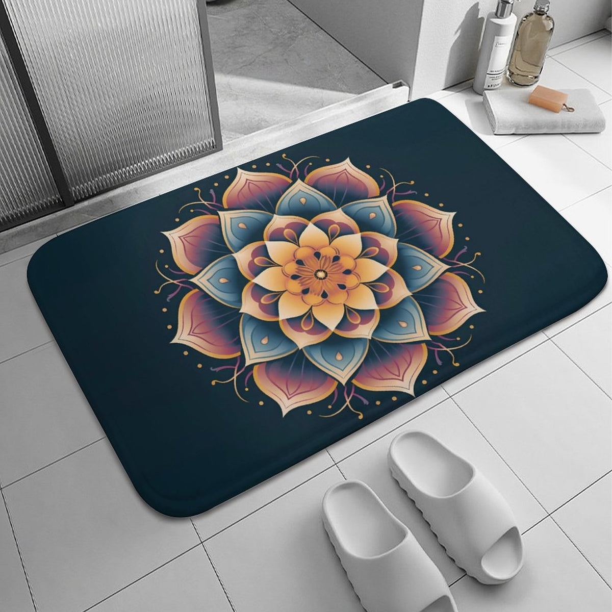 Lotus Coral Velvet Rug