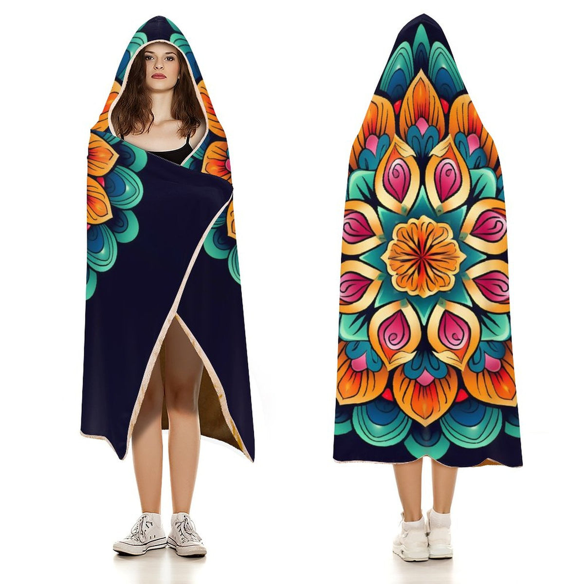 Flower Hooded Blanket