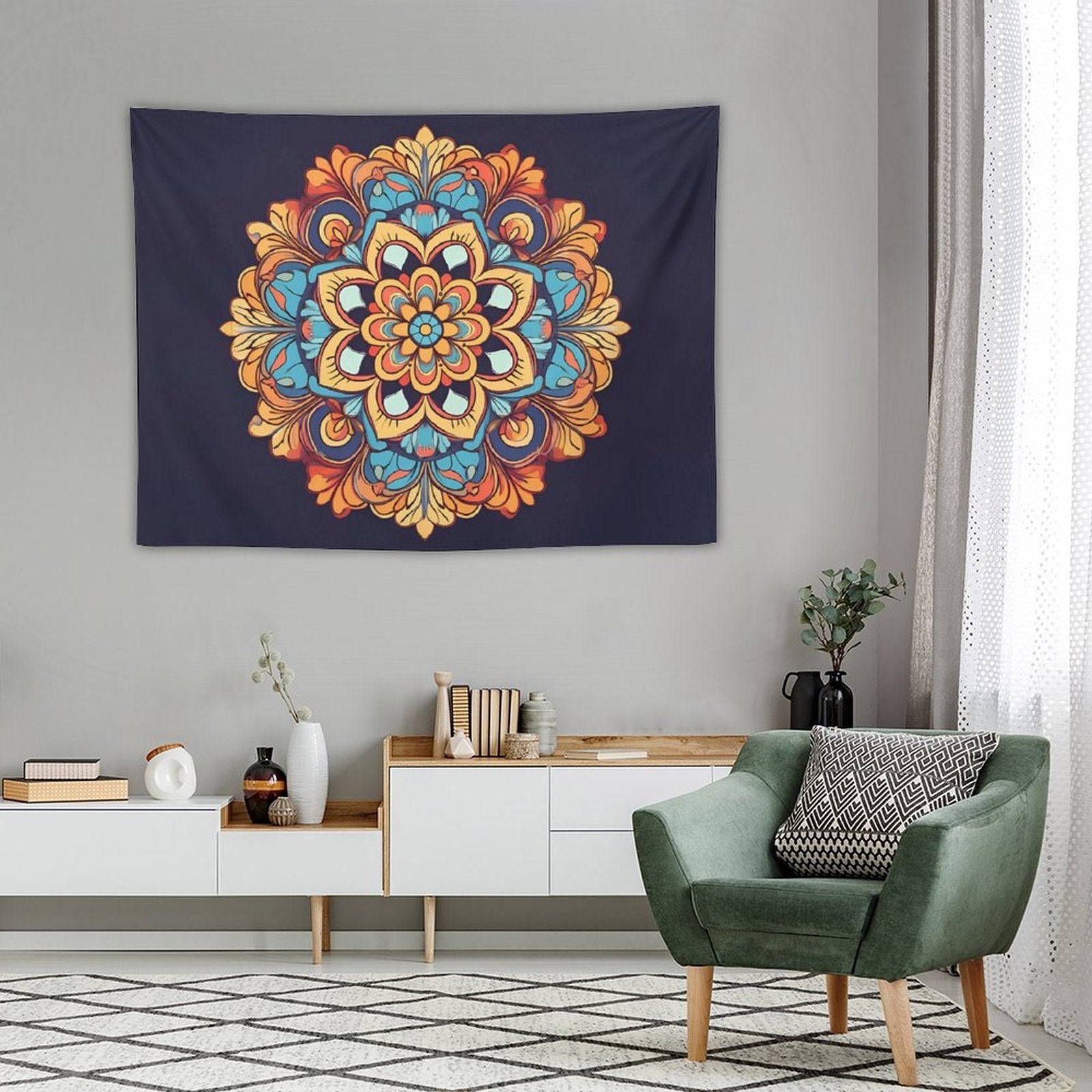 Tapiz de pared de flores