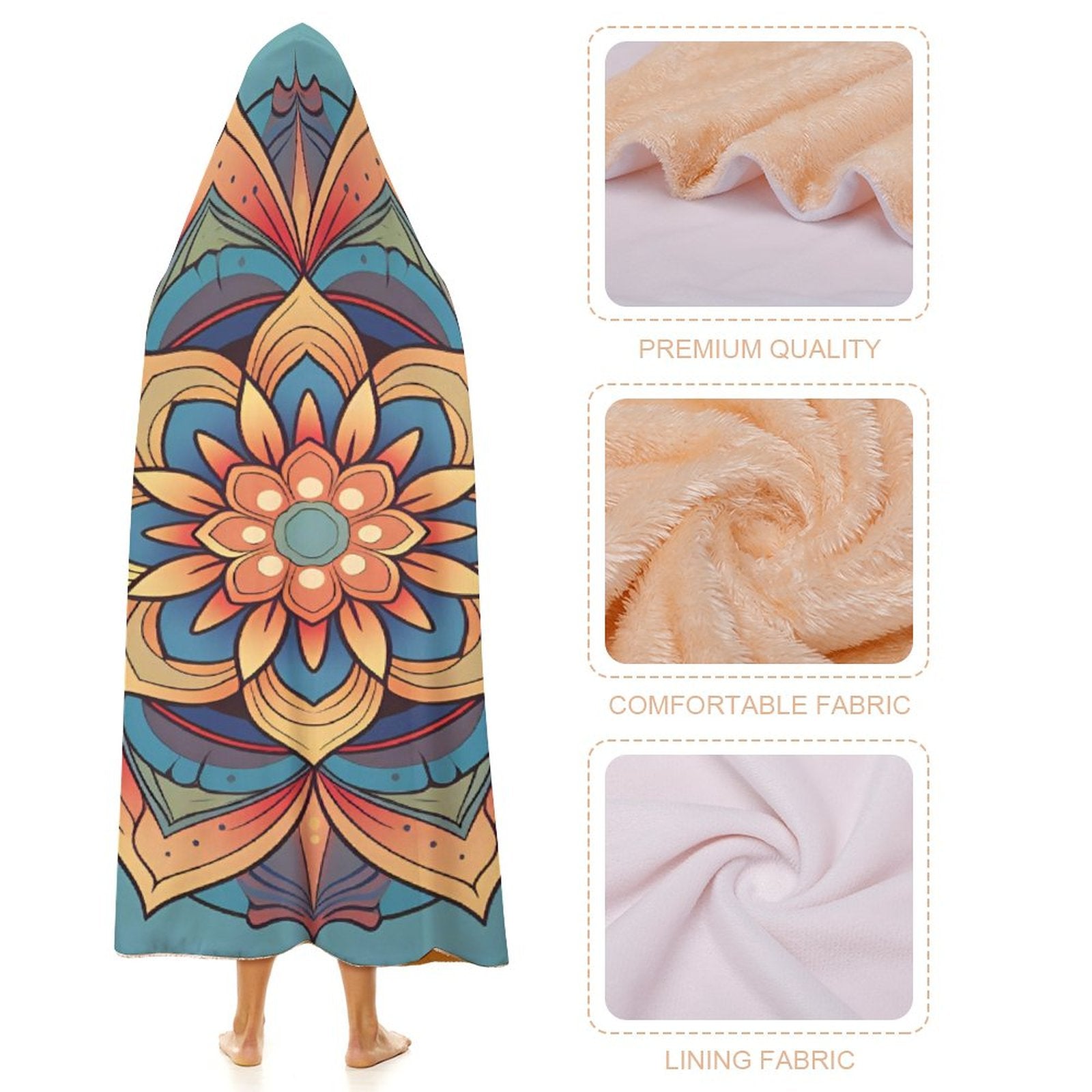 Manta con capucha Lotus