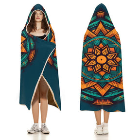 Geometric Hooded Blanket