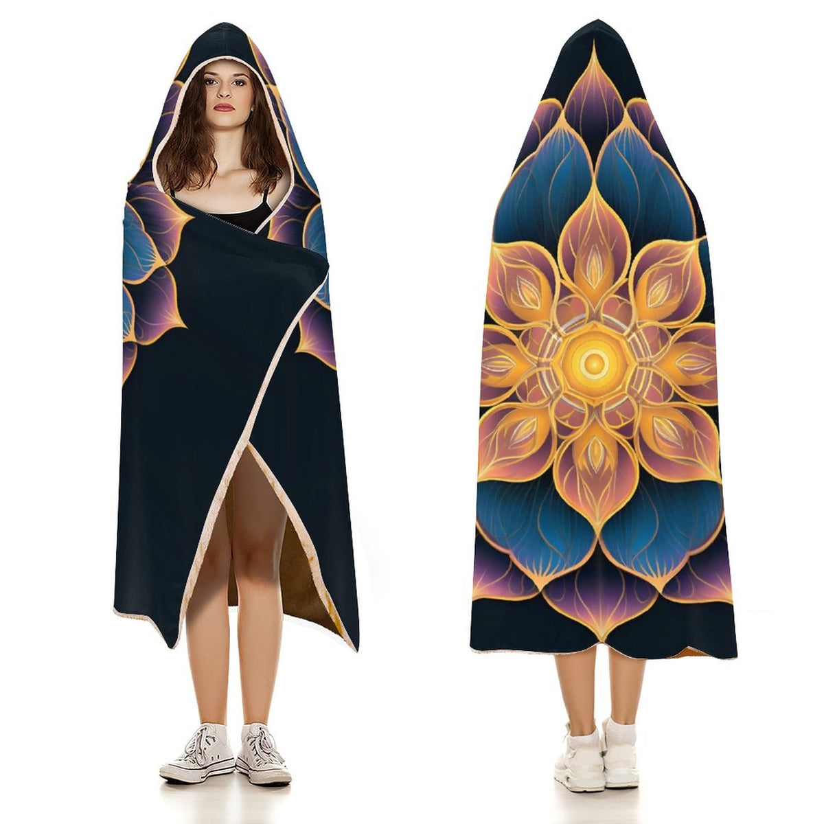 Lotus Hooded Blanket