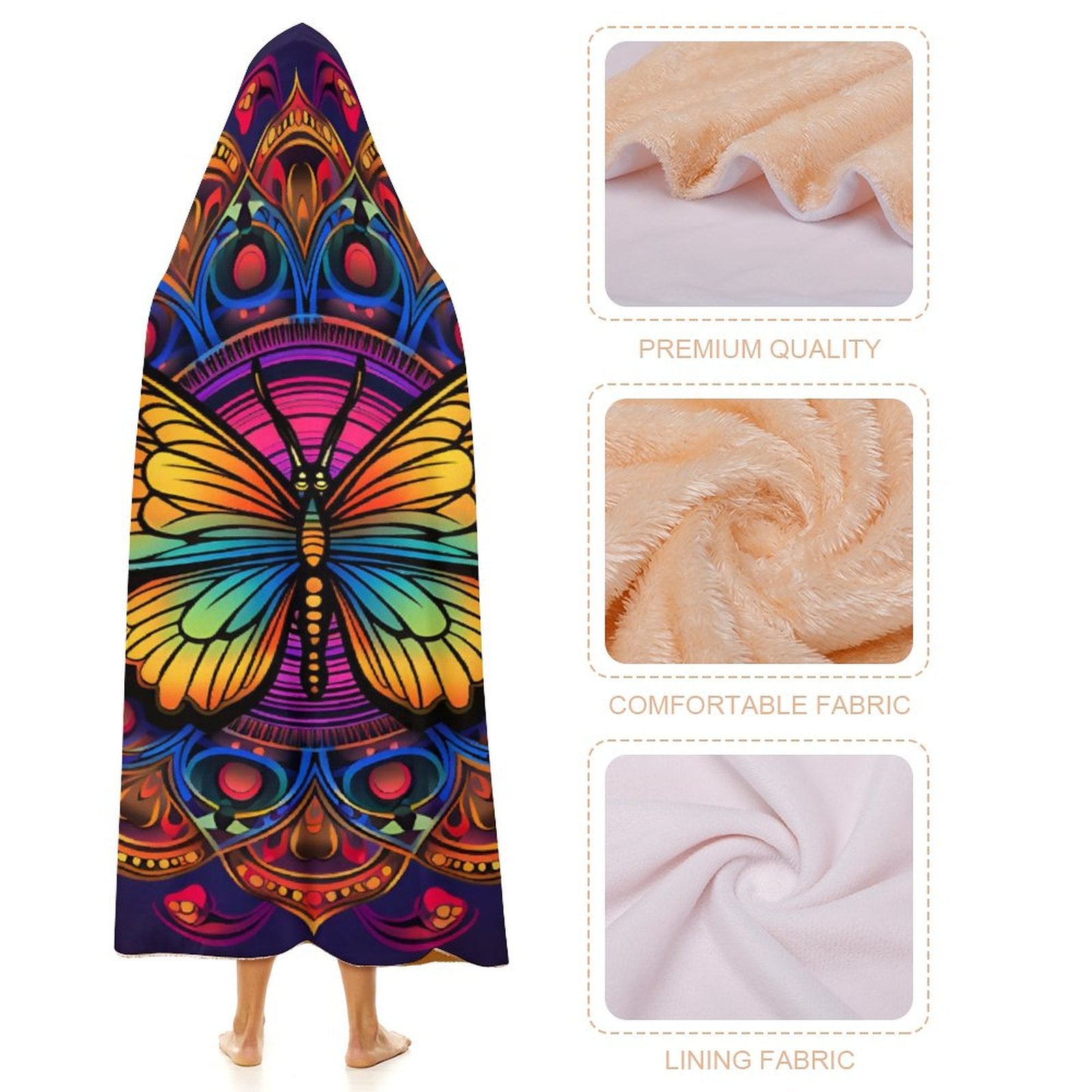 Butterfly Hooded Blanket