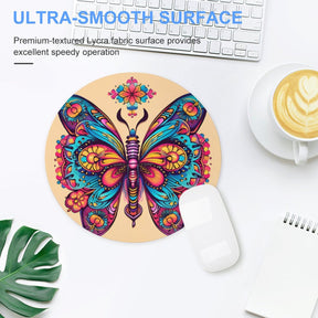 Butterfly Round Mouse Pad