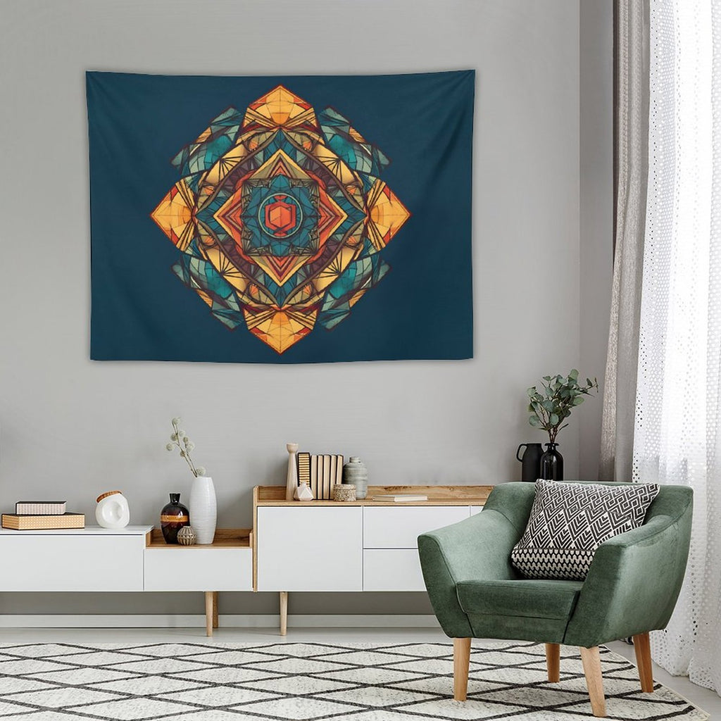 Tapiz geométrico de pared