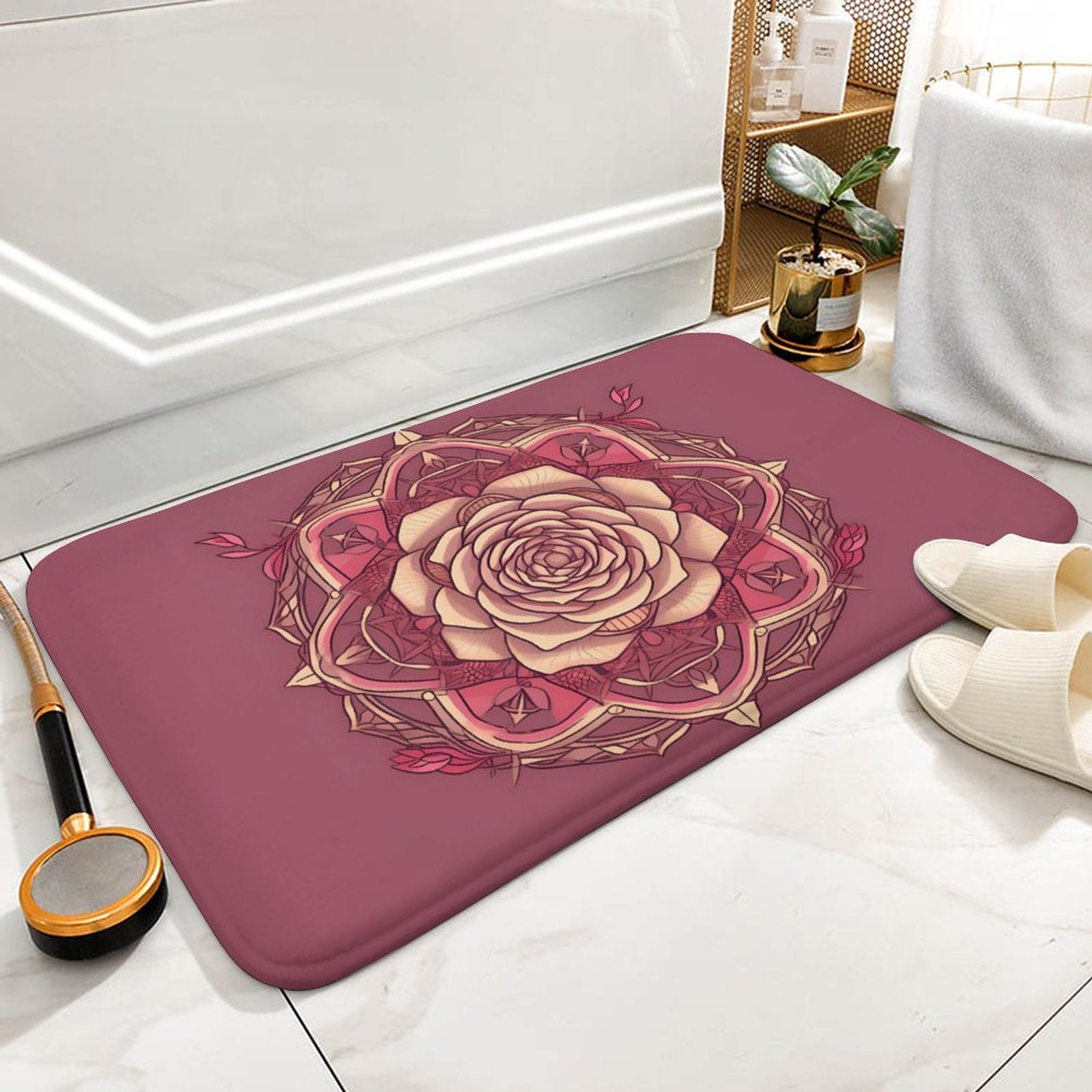 Rose Coral Velvet Rug