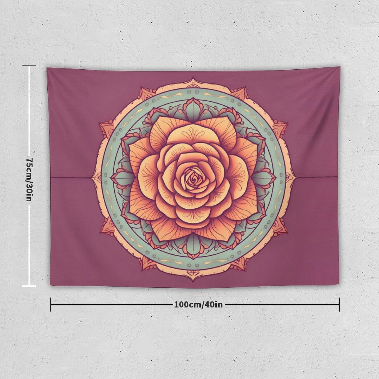 Tapiz de pared de rosas