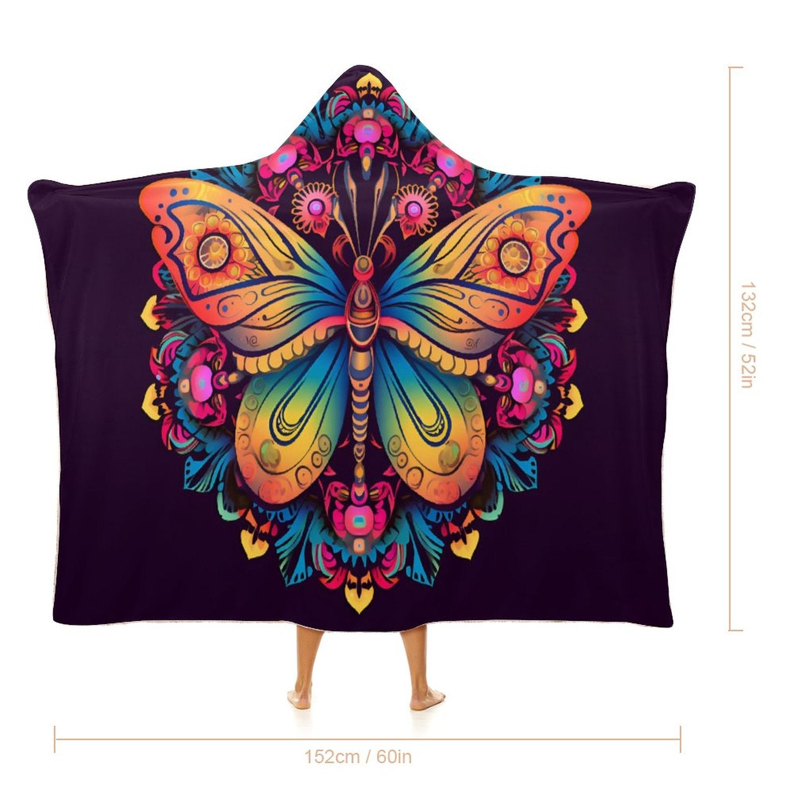 Butterfly Hooded Blanket