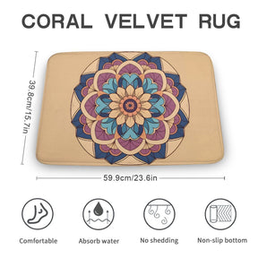 Lotus Coral Velvet Rug