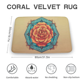 Rose Coral Velvet Rug